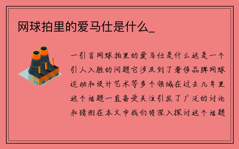 网球拍里的爱马仕是什么_