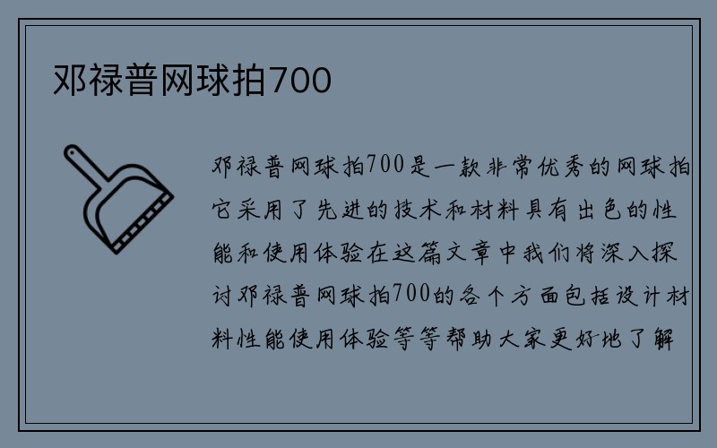 邓禄普网球拍700