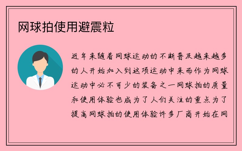 网球拍使用避震粒