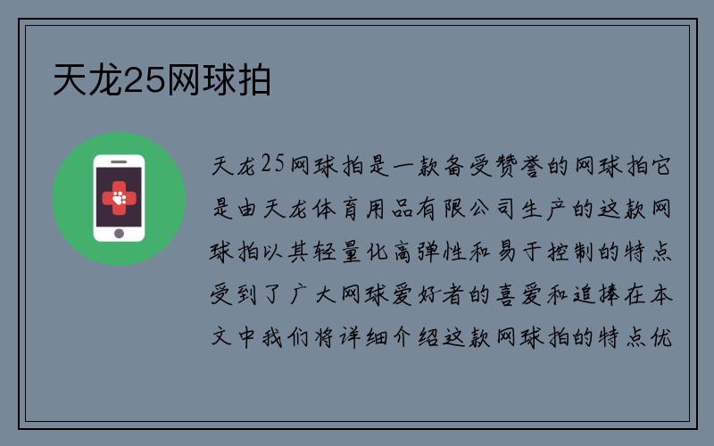 天龙25网球拍