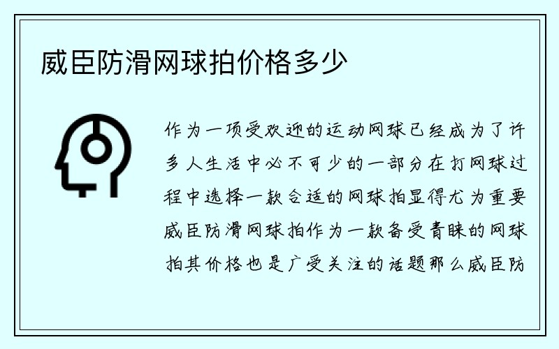 威臣防滑网球拍价格多少